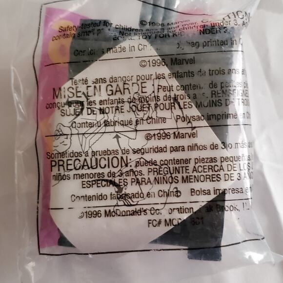 1996 Marvel McDonalds Happy Meal Toy Thing Vehicle 6 New in Package - Picture 2 of 2